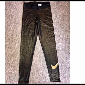 Nike Pro Women’s Gold Speckled Shimmer Leggins
